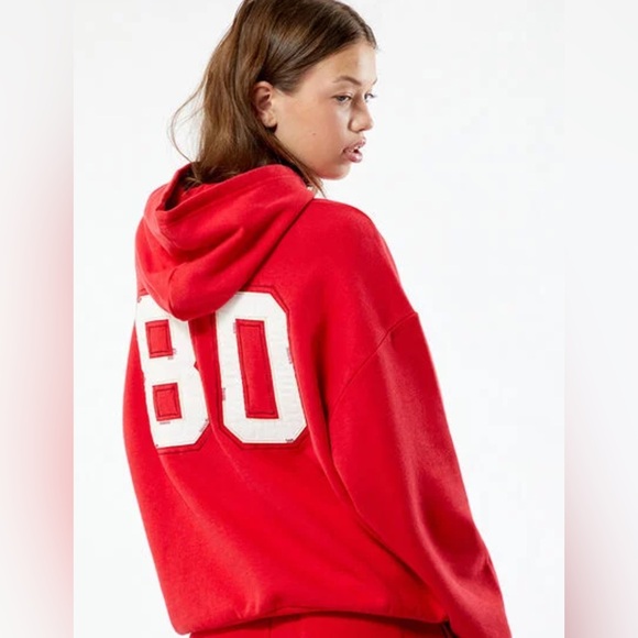 PacSun Pacific Sunwear Zigzag Hoodie Red Size Small - Picture 2 of 5